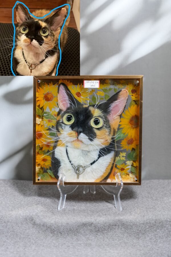 Handmade 3D Custom Pet Painting From Photo, Custom Pet Portraits, Custom Cat/Dog Portrait,3D Acrylic Glass Painting, Pet Remembrance Gifts CherishFurStudio