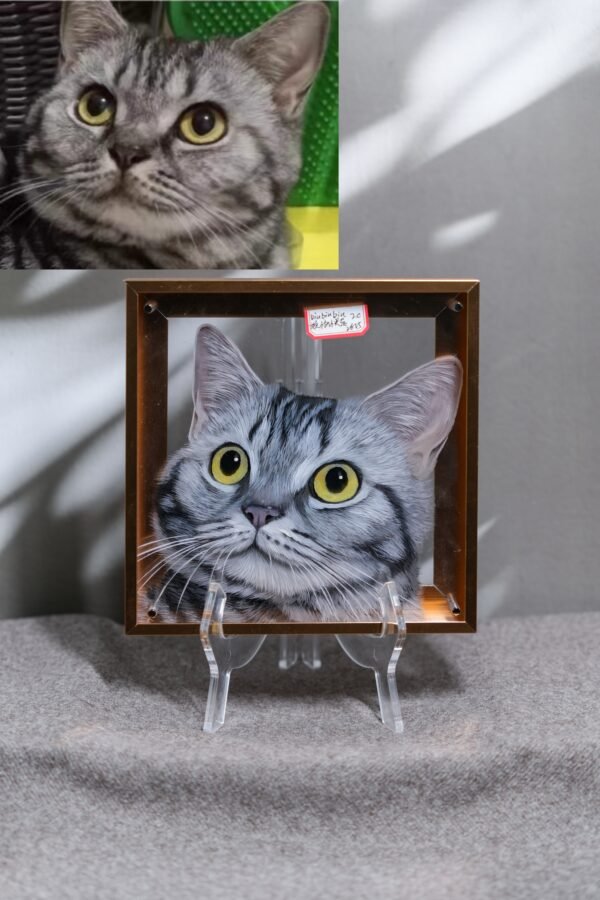 Handmade 3D Custom Pet Painting From Photo, Custom Pet Portraits, Custom Cat/Dog Portrait,3D Acrylic Glass Painting, Pet Remembrance Gifts CherishFurStudio